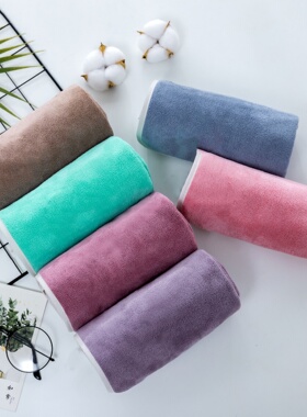 美容院毛巾加厚吸水不掉毛面巾美容美发包边灰色枕巾可定制LOGO