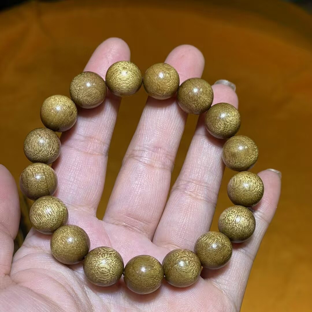 保真四川金丝楠木小叶桢楠枯木老山料男女款佛珠手串手链1.2单圈