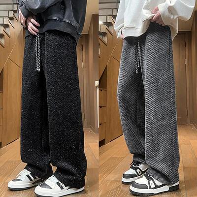 时尚垂感斜纹运动裤男士休闲长裤