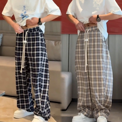 夏季薄款凉感速干宽松直筒休闲裤