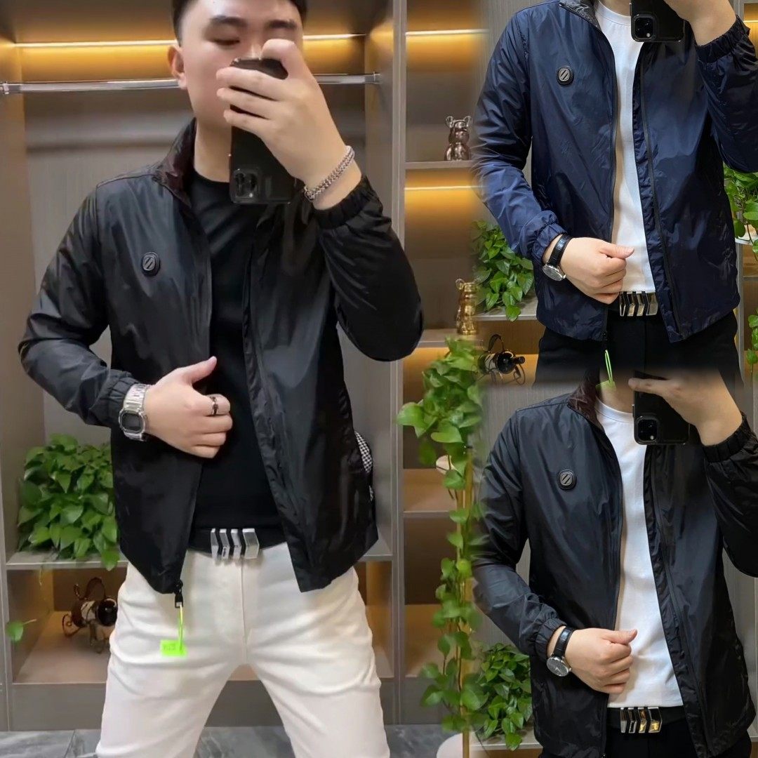 男士薄款立领商务夹克外套图片
