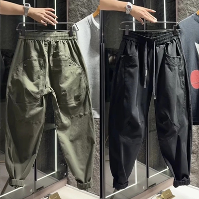 款美式工装弯刀裤大口袋休闲裤