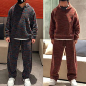 冬季 两件套 休闲连帽卫衣休闲裤 重磅加绒套装 男免烫抗皱定制情侣款