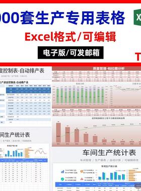生产表格模版PMC生产计划与订单管理进度跟踪物料控制Excel电子版