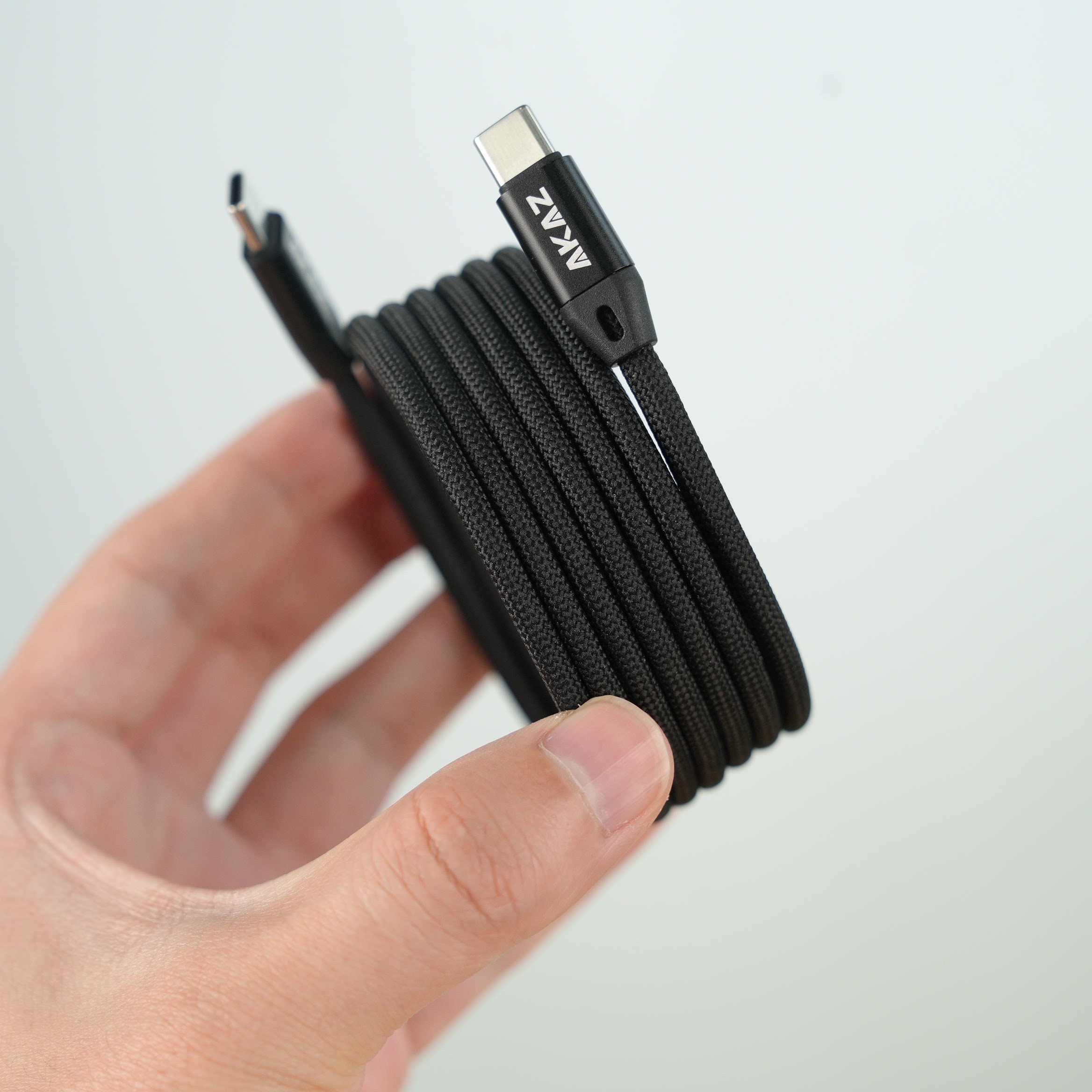 AKAZ磁吸双C数据线PD快充240W吸附收纳编织两端typec口标准USB-C线usb2.0传输