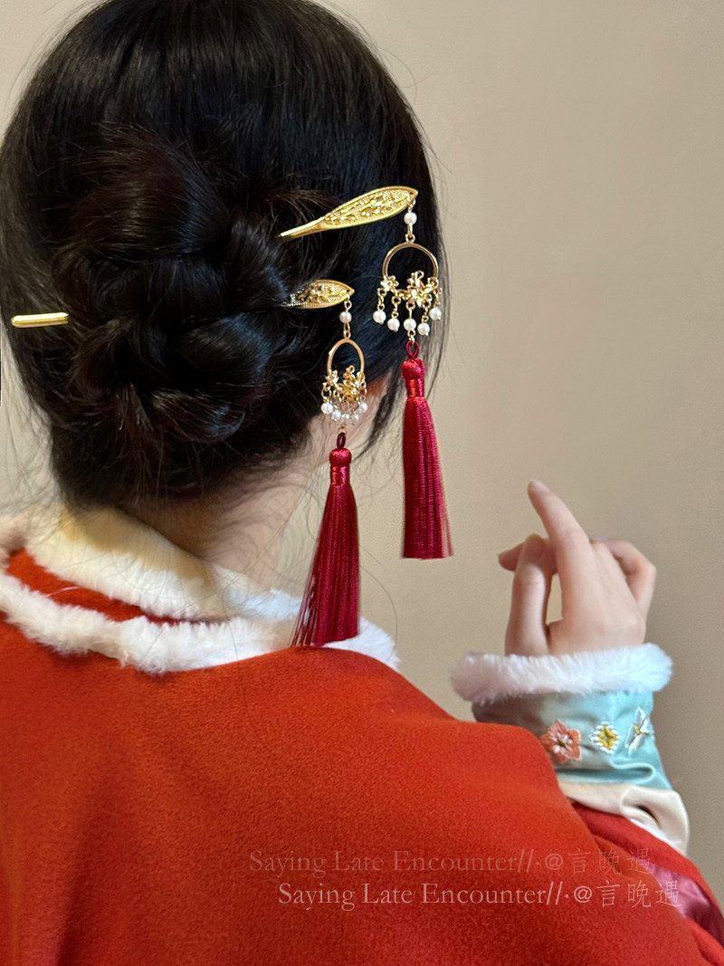 汉服流苏发簪新中式小众国风