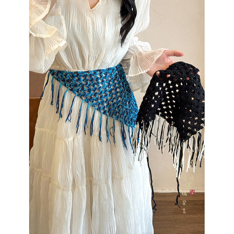 流苏三角巾腰封波西米亚民族风