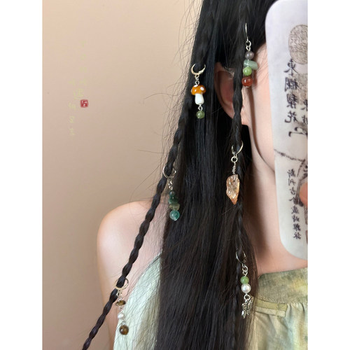 新中式森系发链夏天小众