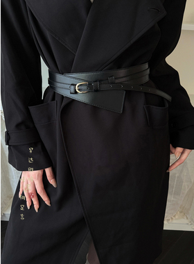 复古西装外套腰带女秋冬高级感大衣皮带装饰腰封小众设计腰间配饰