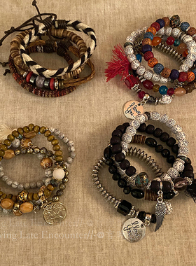 菩提串珠手链四件套复古民族风