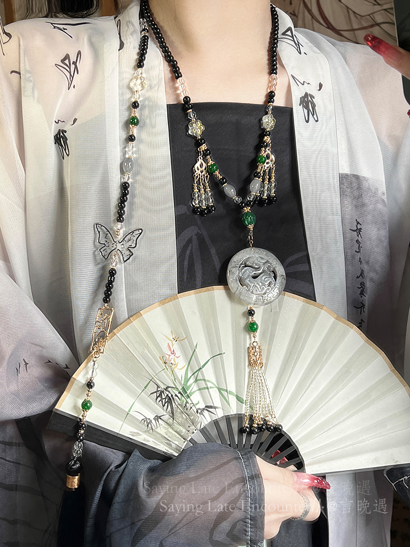 ［神隐］汉服马面裙璎珞背云长流苏项链女新中式古风国风旗袍配饰