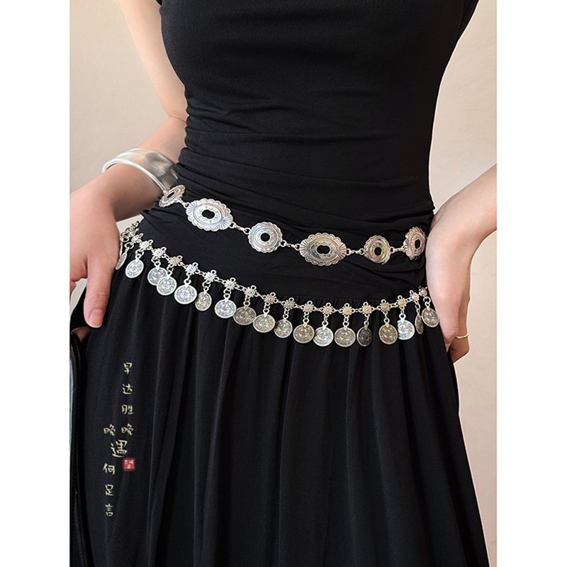 金属肚皮舞腰链女款y2k腰带波西米亚风腰间配饰配裙子高级感装饰