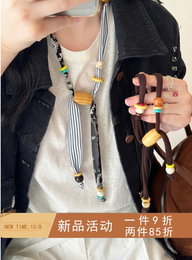 腰果花丝巾项链日常百搭小众
