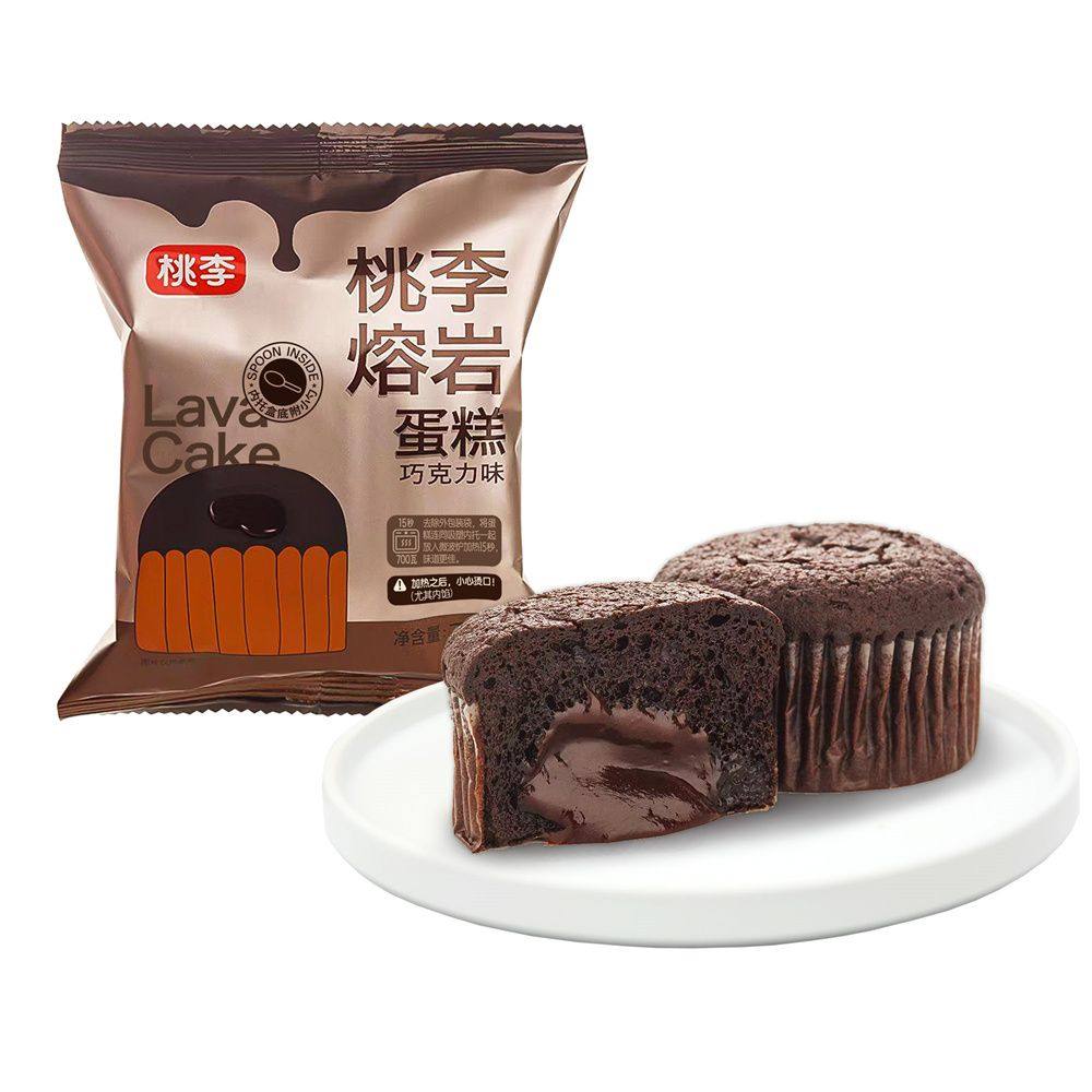 桃李熔岩蛋糕早代餐巧克力味夹心蛋糕爆浆布朗尼软心下午茶甜点