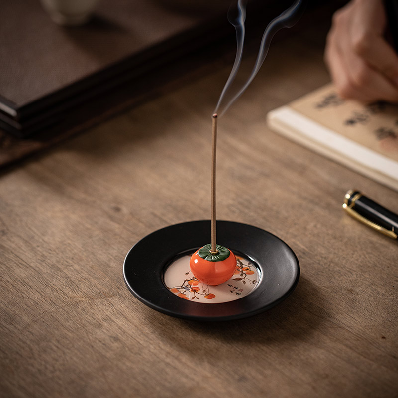柿柿如意小柿子线香炉香插香座