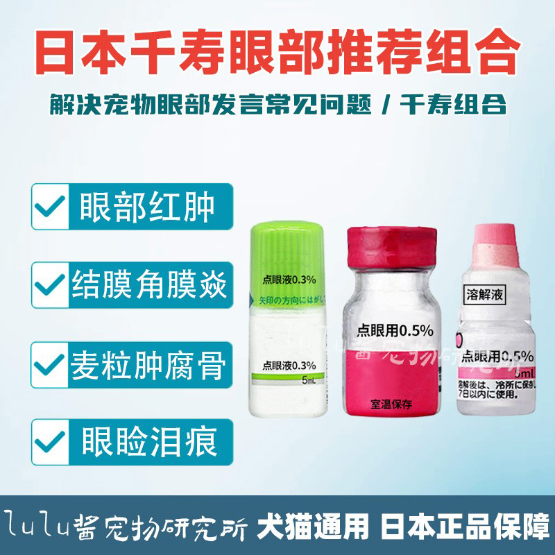 日本千寿滴眼液粉瓶宠物角膜溃疡