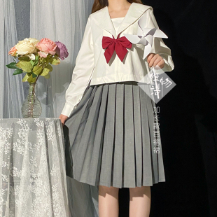 百褶裙60厘米80CM 原创正统秋冬大码 姬物语中长款 JK制服纯色基础款