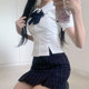 夏束腰显瘦 上衣JK制服女装 姬物语圆领学院风修身 收腰韩系风衬衫