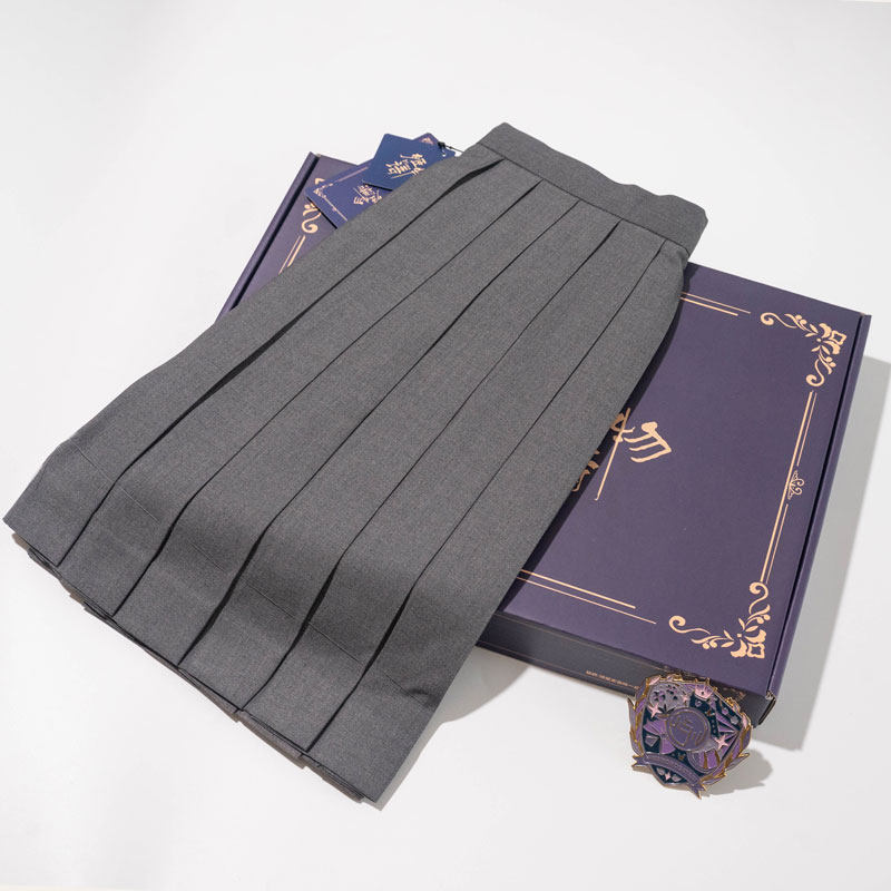 姬物语【定做】超大码JK制服长裙校服正统纯色日系百褶半身裙胖妹