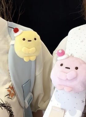 角落生物书包肩带挂件情侣可爱双人背包挂饰毛绒玩偶背带公仔配饰