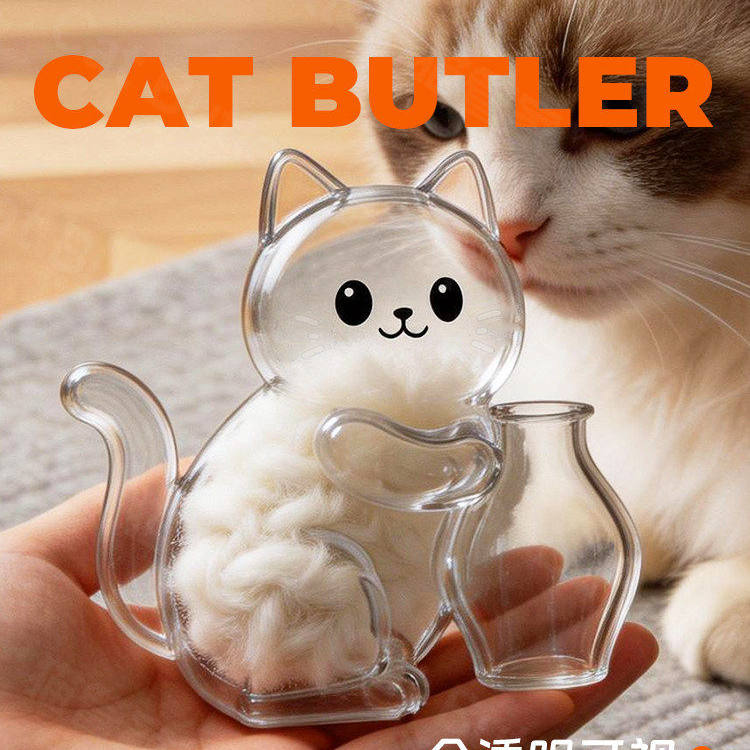 猫毛收纳挂件冰箱贴猫咪胡须收纳猫毛收集宠物毛发猫胡子收纳挂件