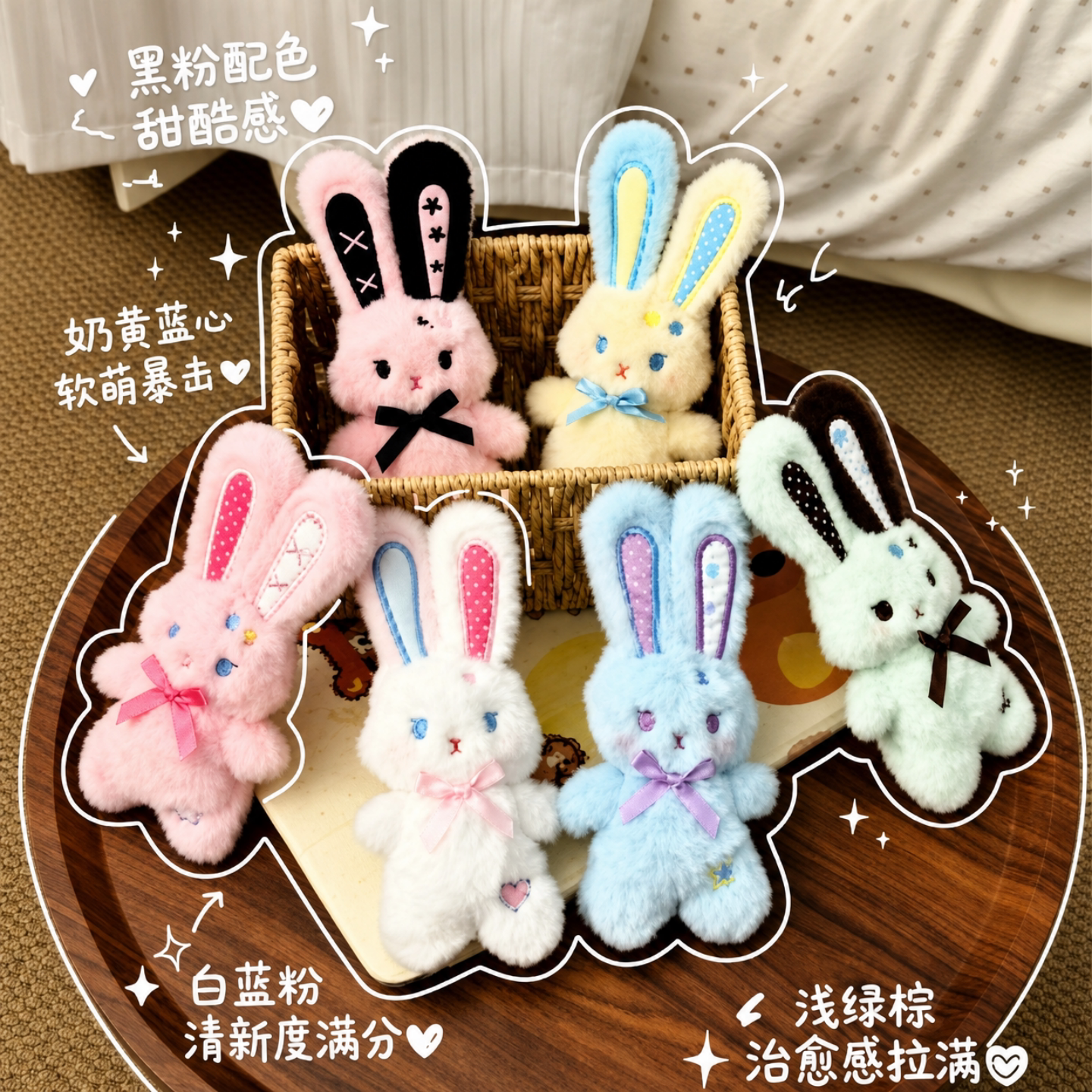超萌星象兔子玩偶挂件毛绒玩具公仔女生软萌小兔玩偶闺蜜生日礼物