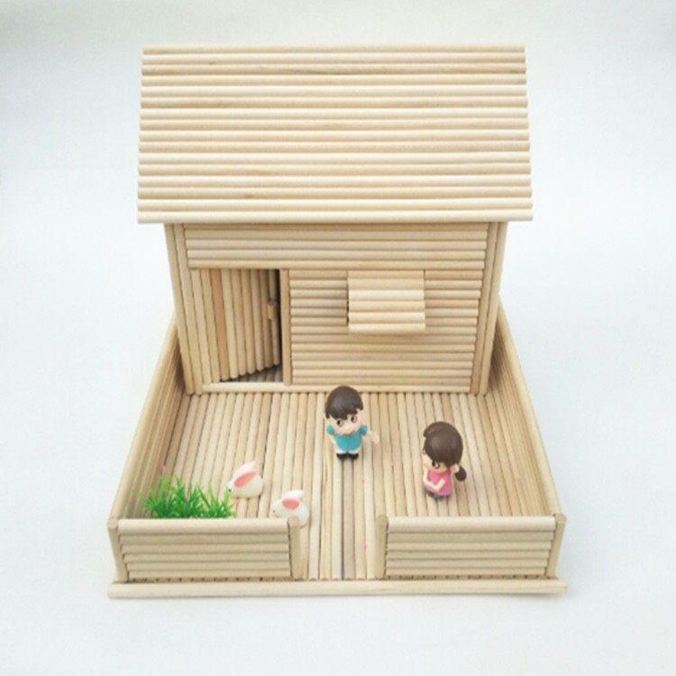 d圆木棒iy手工制作材料 模型小屋小别墅创意耗材木棍木条 圆木
