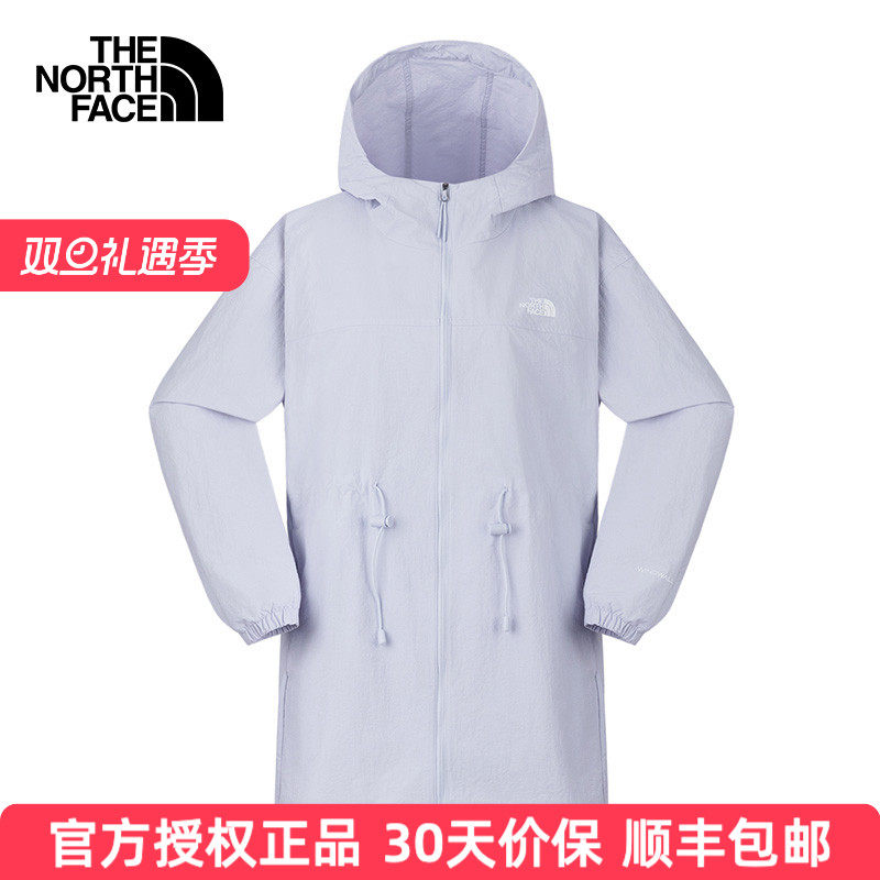北面防晒衣女中长款皮肤衣8C0Z