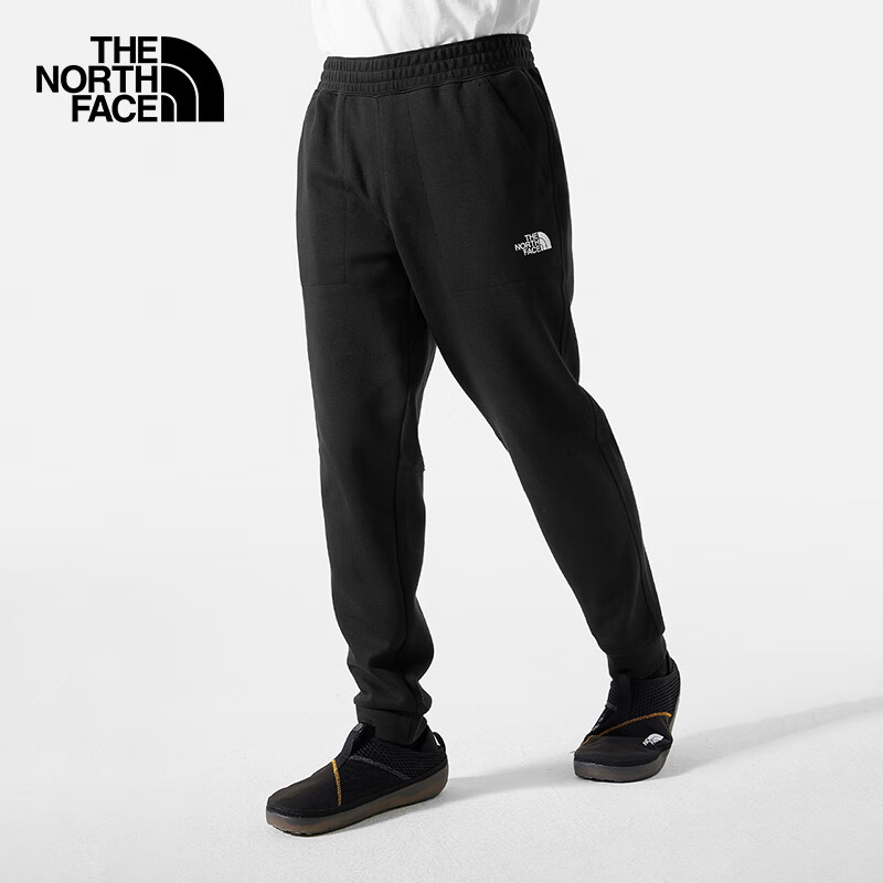 北面长裤男针织弹力束脚卫裤