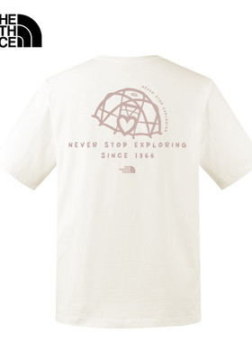 TheNorthFace北面短袖女25春夏新款户外舒适透气印花图案半袖8EYP