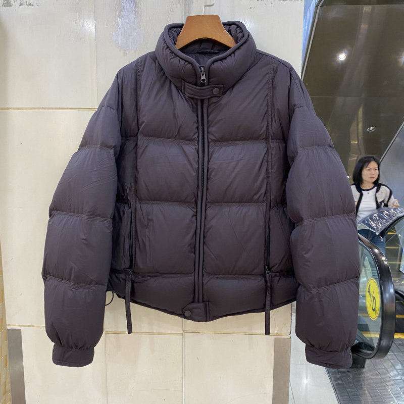 冬季时尚百搭包边拉链立领休闲减龄云朵泡芙舒适羽绒服加厚保暖潮