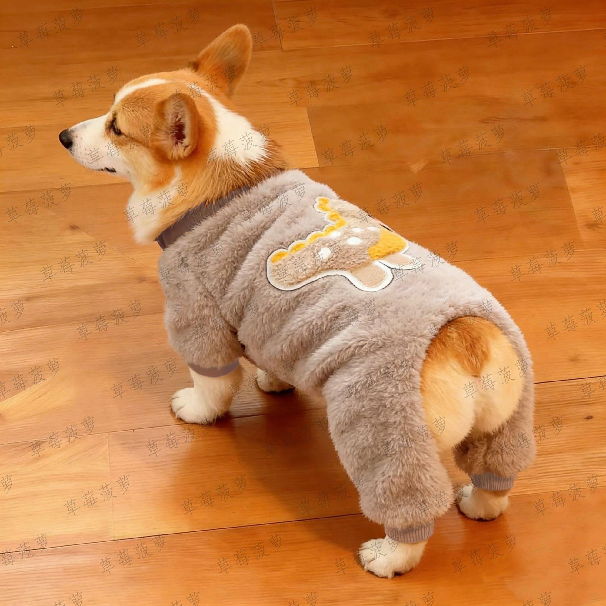 狗狗秋冬毛绒“小恐龙贴贴” 保暖四脚衣中型犬柯基法斗柴犬巴哥,宠物/宠物食品及用品,狗宠物服装/雨衣,淘宝优惠券,粉丝福利购,淘宝优惠卷