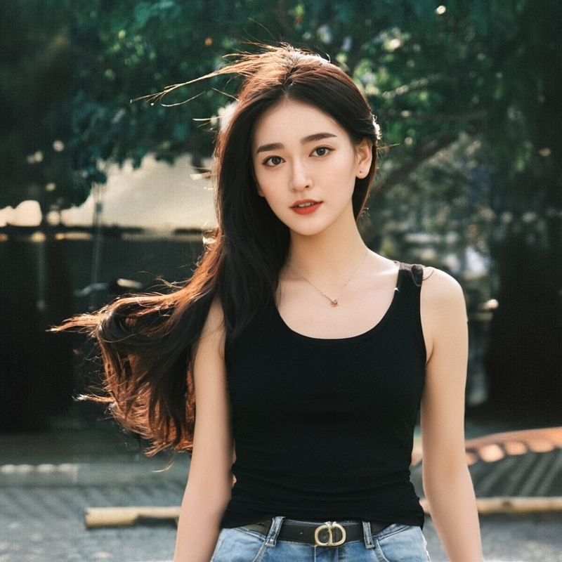 夏季无袖上衣纯欲风无袖吊带