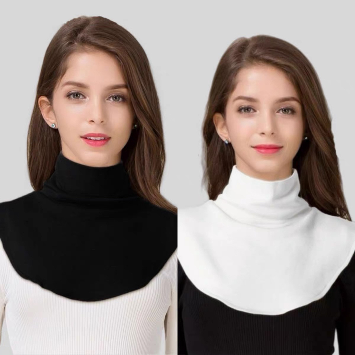 秋冬季新款高领假领女2025男女