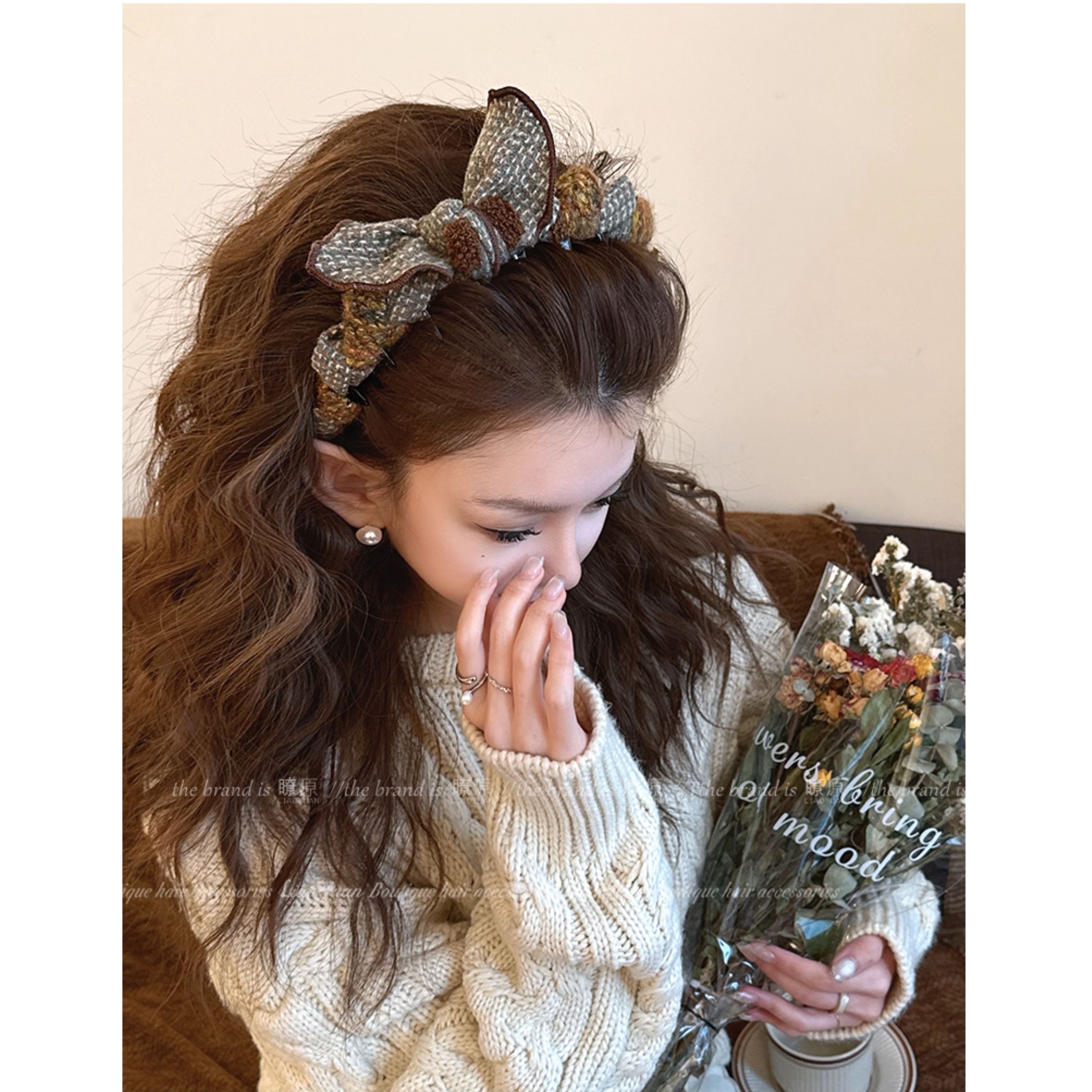 慵懒甜美绑带蝴蝶结发箍女韩系百搭高颅顶头箍日常外戴不压发卡