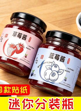 迷你耐高温百香果酱玻璃分装瓶小号草莓酱料蓝莓沙拉密封罐子容器