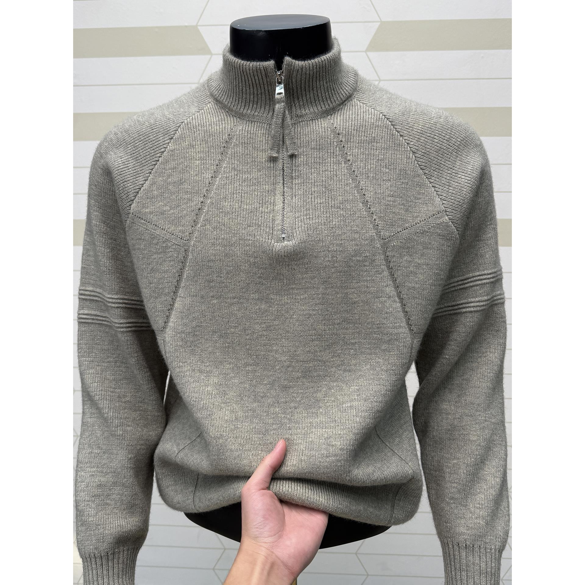 高级感纯色半高领毛衣男款2025新款冬内搭打底衫男士加厚针织衫潮