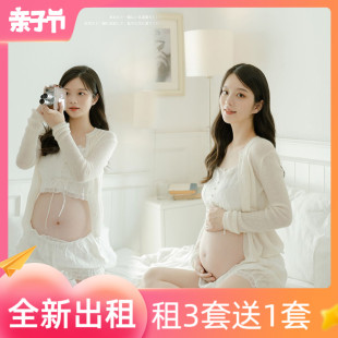 出租孕妇拍照服装 摄影写真服饰准妈妈影楼孕照衣服透视蕾丝礼服女