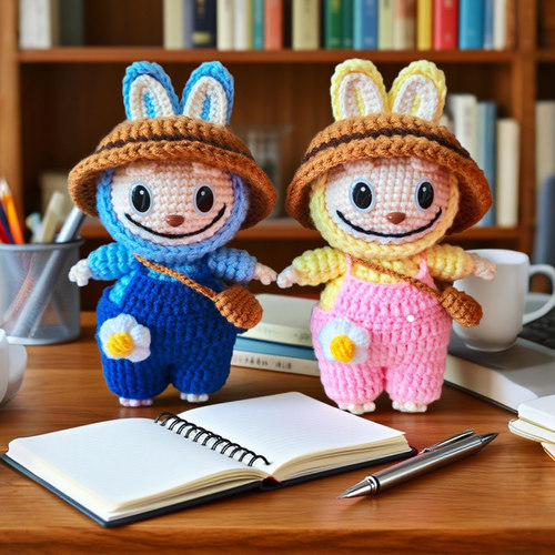 labubu拉布布DIY钩织材料包挂件包包毛线娃娃小玩偶手工自制礼物