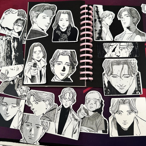 怪物monster贴画约翰李贝特贴纸贴画防水高清防晒贴纸动漫黑白漫