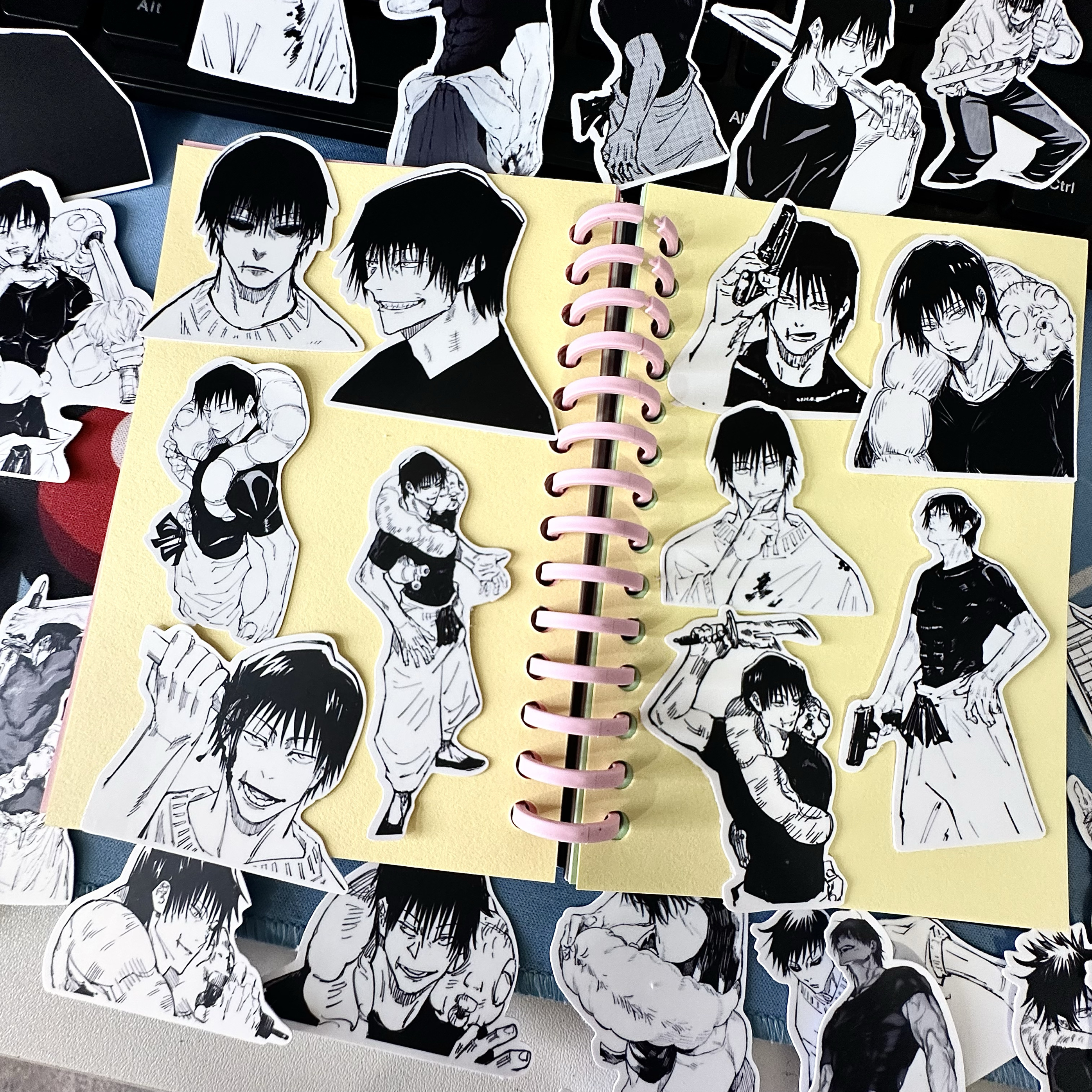 伏黑甚尔贴纸手机壳笔记本文具盒贴画装饰防水咒术周边贴高清漫画