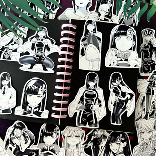 魔都精兵贴画山城恋贴纸羽前京香贴画防水高清防晒贴纸动漫黑白漫