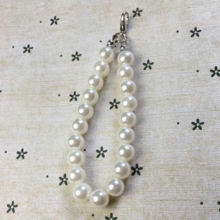 DIY 인조 진주 체인 짧은 도매. 키체인 진주 케이스 액세서리 가방 폼폼 수제 액세서리  이미지 5
