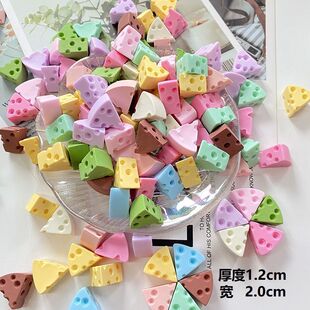 新款 马卡龙混款奶酪芝士树脂配件手工diy手机壳美容发饰水杯贴片