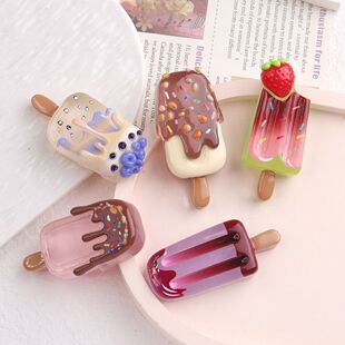 卡通diy夜光雪糕树脂食玩奶油仿真发饰手工手机水杯装饰材料配件