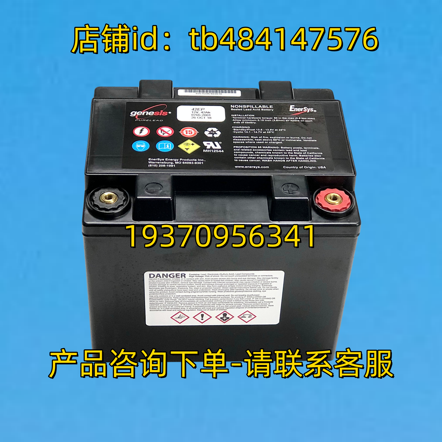 genesis蓄电池 genesis 26EP 42EP 12V 42AH 26AH ENERSYS 电池