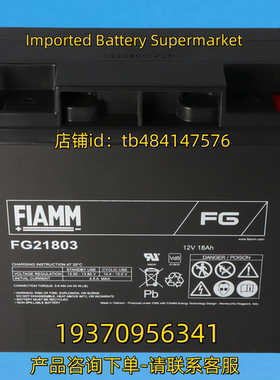 FIAMM蓄电池 FIAMM FG FG21803 12V 18AH BATTERY 电池