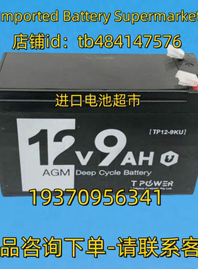 TPOWER蓄电池 TPOWER AGM BATTERY TP12-9KU 12V9AH 免维护电池