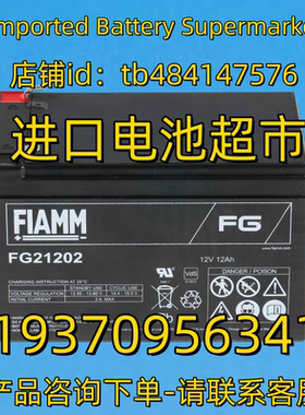非凡蓄电池 FIAMM BATTERY FG21202 12V12AH 免维护电池