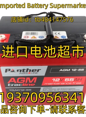 PNTHER蓄电池 AGM12-55 TRAD12-55 12V55AH ABSLINE 免维护电池